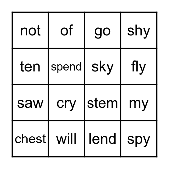 Cycle 7 Bingo Card