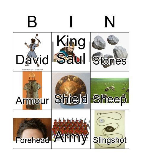 DAVID and GOLIATH Bingo Card