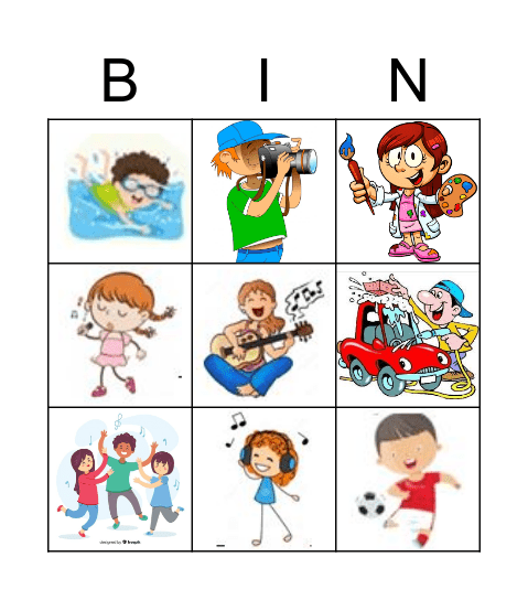 Meine Hobbys Bingo Card