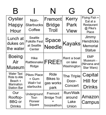 Gus Bringro Card Bingo Card