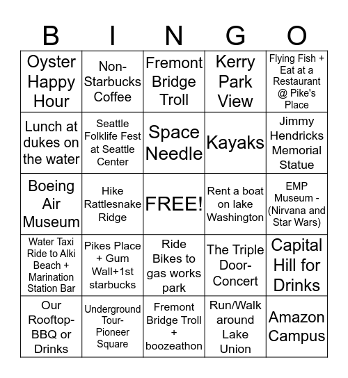 Gus Bringro Card Bingo Card