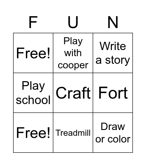 Bored Bingo Card