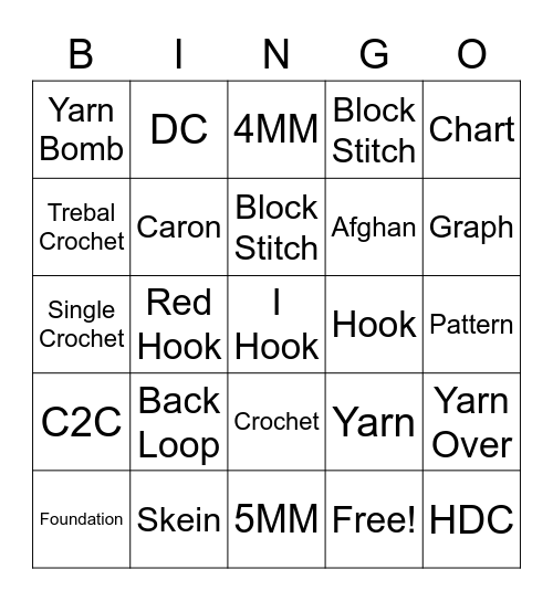 LadyLoveCrochet Bingo Card