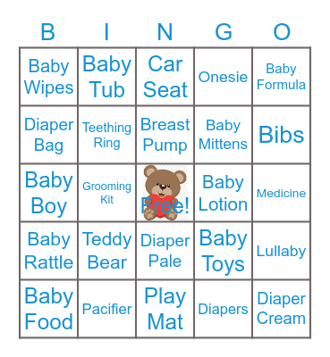 BABY SHOWER Bingo Card