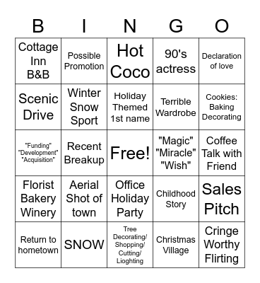 Christmas of Our Love #1 Bingo Card