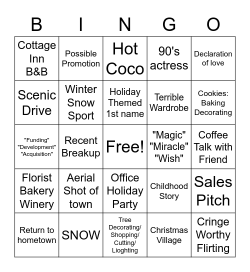 Christmas of Our Love #1 Bingo Card