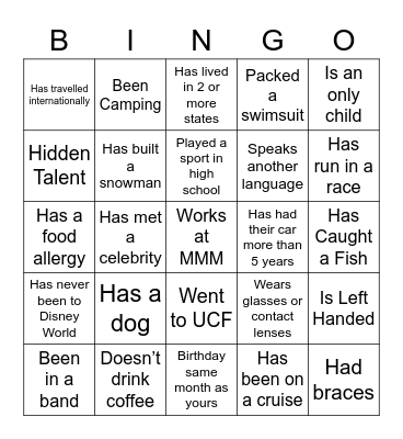 Market My Market Bingo Card