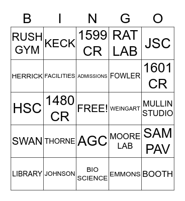 OXY BINGO Card