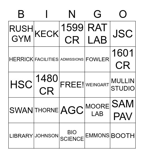 OXY BINGO Card