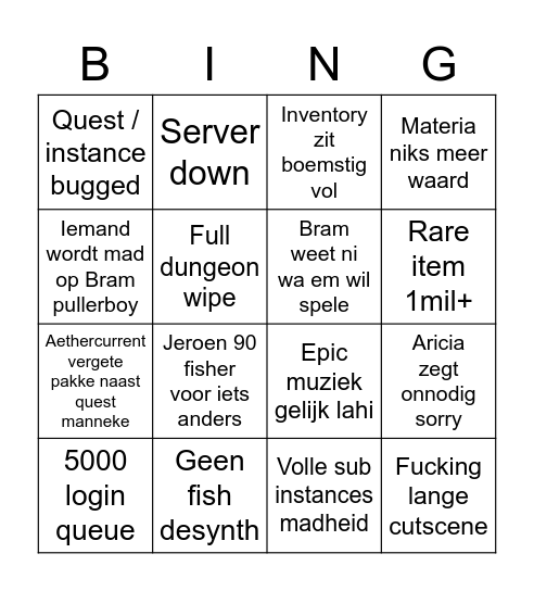 BINGO TIME Bingo Card