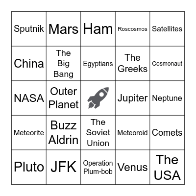 Space Science So Far Bingo Card