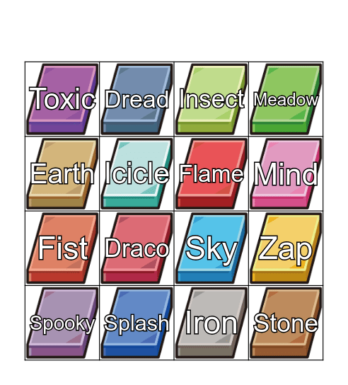 Pokeon Plates Bingo Card