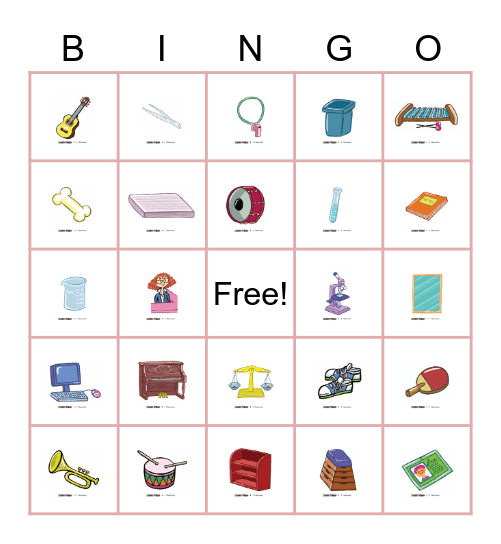 Classroom Bingo Card