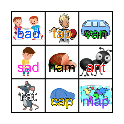 Phonics 3 unit 1 Bingo Card