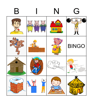 Three Little Pigs Bingo Card