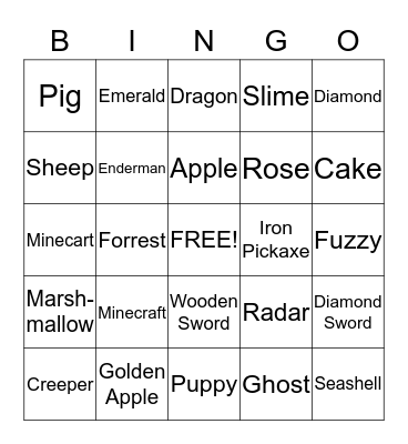 4th Grade Bingo Party! :) Bingo Card