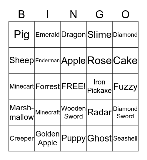 4th Grade Bingo Party! :) Bingo Card