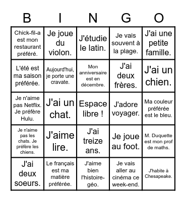 FONT SIGNER DES CAMARADES ! Bingo Card