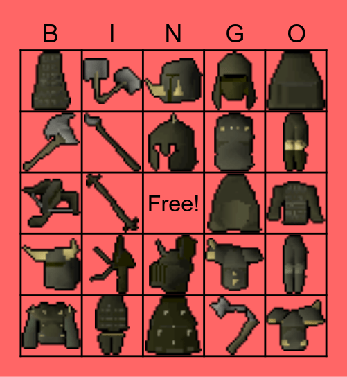 Zenyte's barrows bingo! Bingo Card