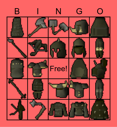 Zenyte's barrows bingo! Bingo Card