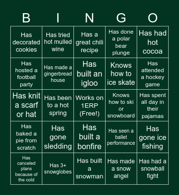 Find someone who... Bingo Card