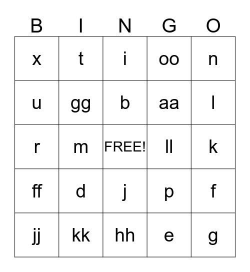 Country  Bingo Card
