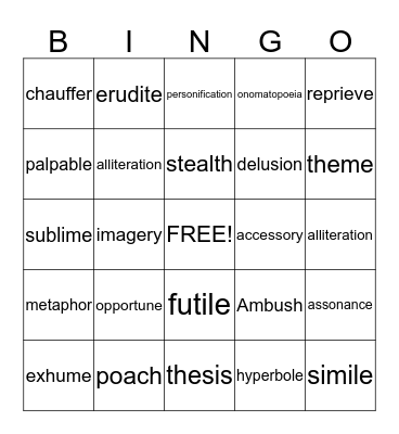 FINAL TEST Bingo Card