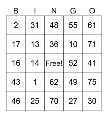 PCBingo_359892 Bingo Card