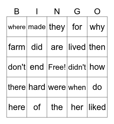 RM 1st L9 Bingo Card