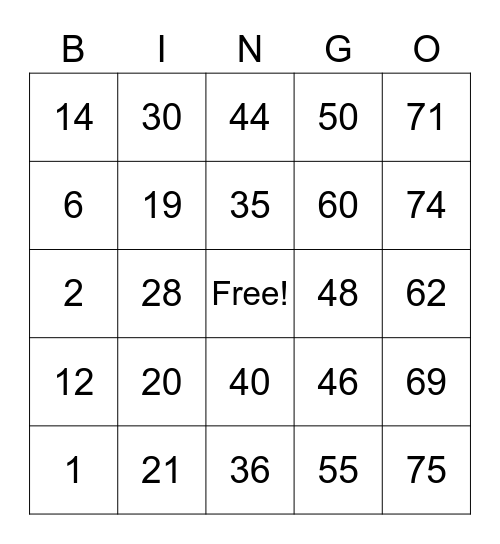 PCBingo_359892 Bingo Card
