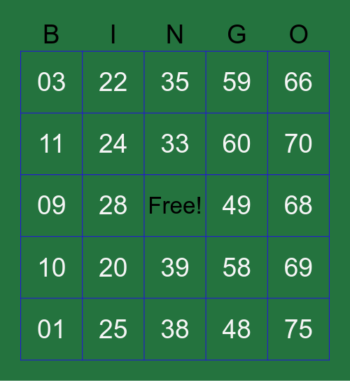 PCBingo_350708 Bingo Card
