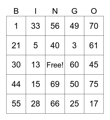 PCBINGO_360246 Bingo Card