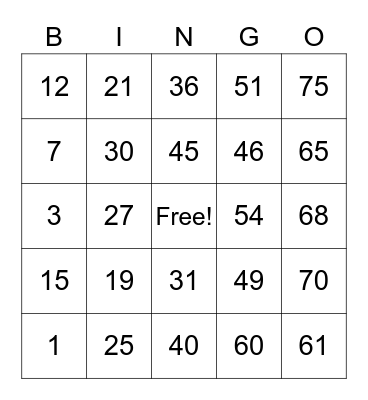 PCBingo_355111 Bingo Card