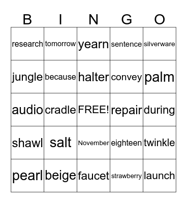 Bingo Card