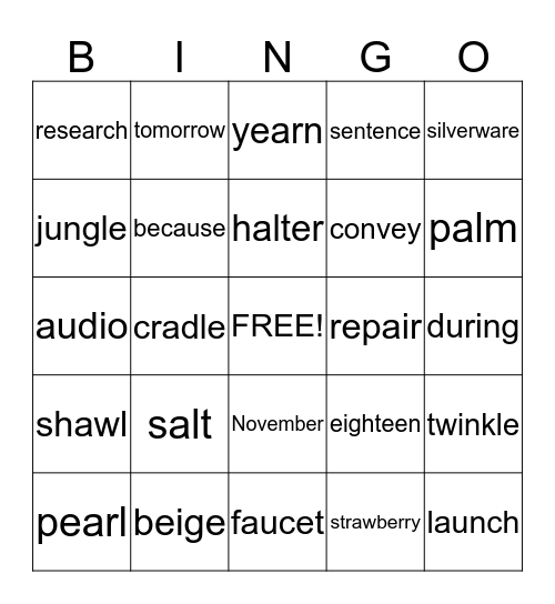 Bingo Card