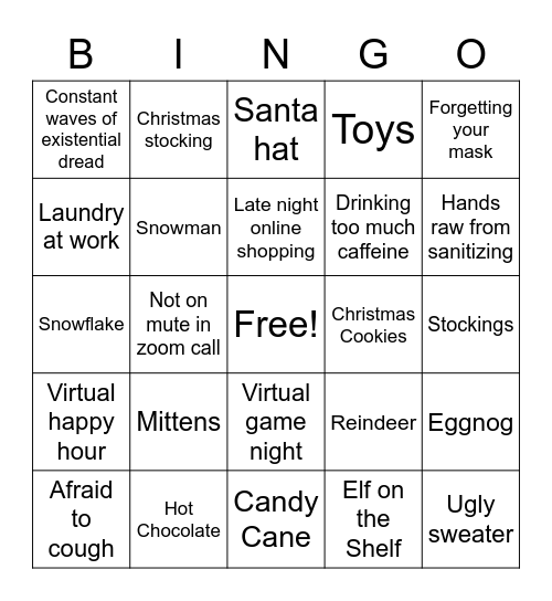 Christmas Bingo! Bingo Card