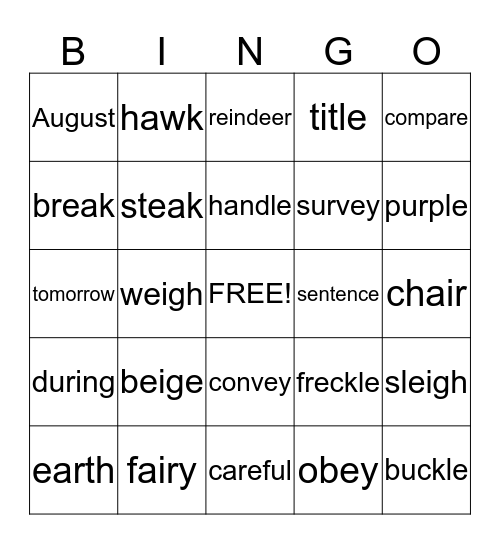 Bingo Card