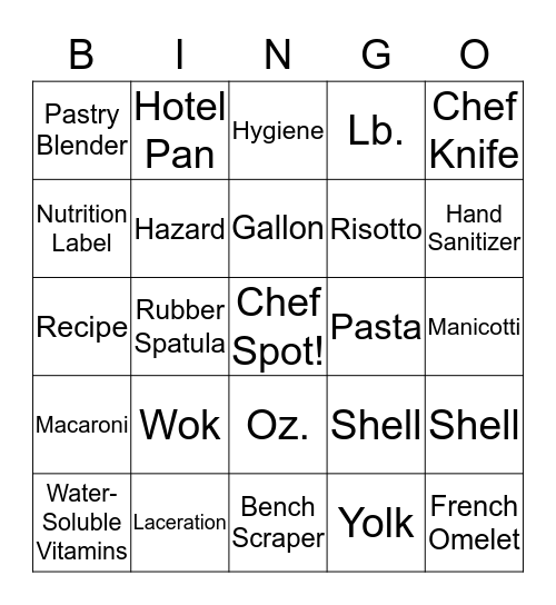 Breakfast Bingo Card