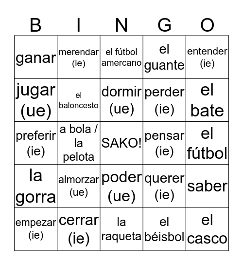 BINGOBAKED Bingo Card