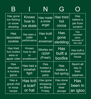 Find someone who... Bingo Card