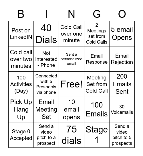 Kustomer BDR Bingo Card