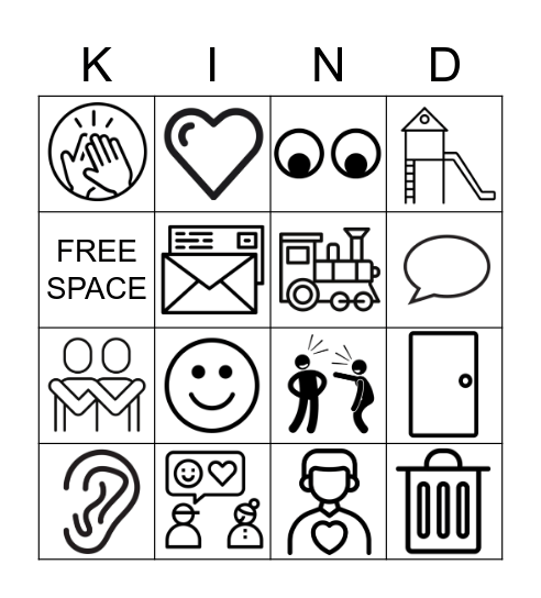 Kindness Bingo Card