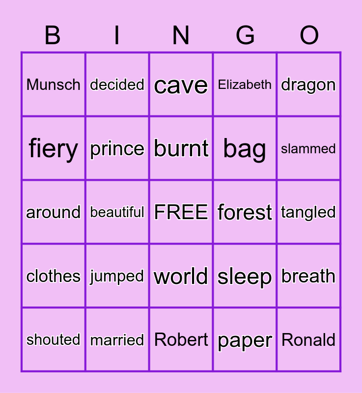 the-paper-bag-princess-bingo-card