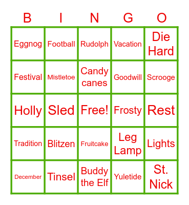 Panther Family Bingo Card
