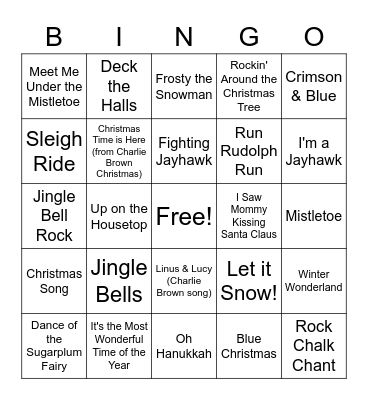 Holiday Bingo Card