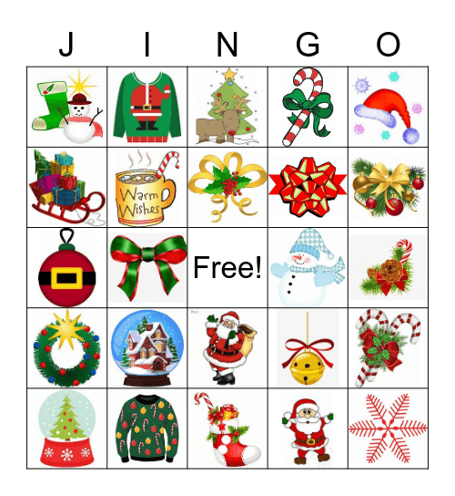 Holiday Bingo Card