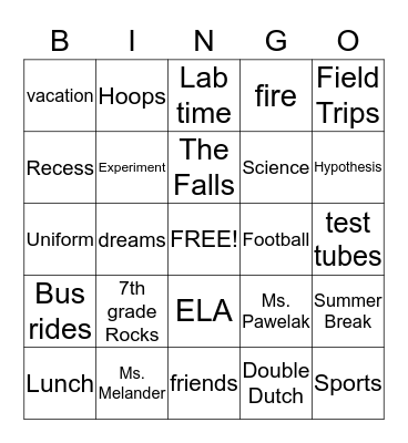Lucy Laney  Bingo Card