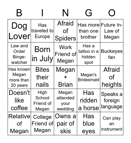 Let's get to know each other a little better! Try to find some folks who fit into each of the categories below. When you find a match, have them initial the square. Good luck! Bingo Card