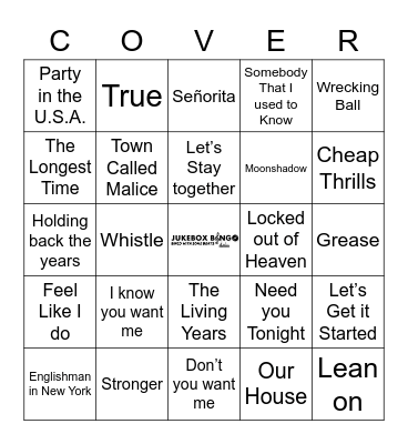 Jukebox Bingo 112921 COVERALL Bingo Card