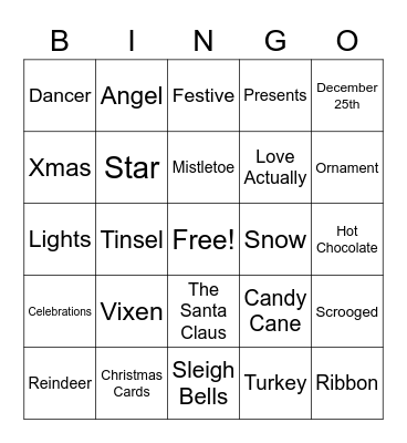 Christmas Bingo Card